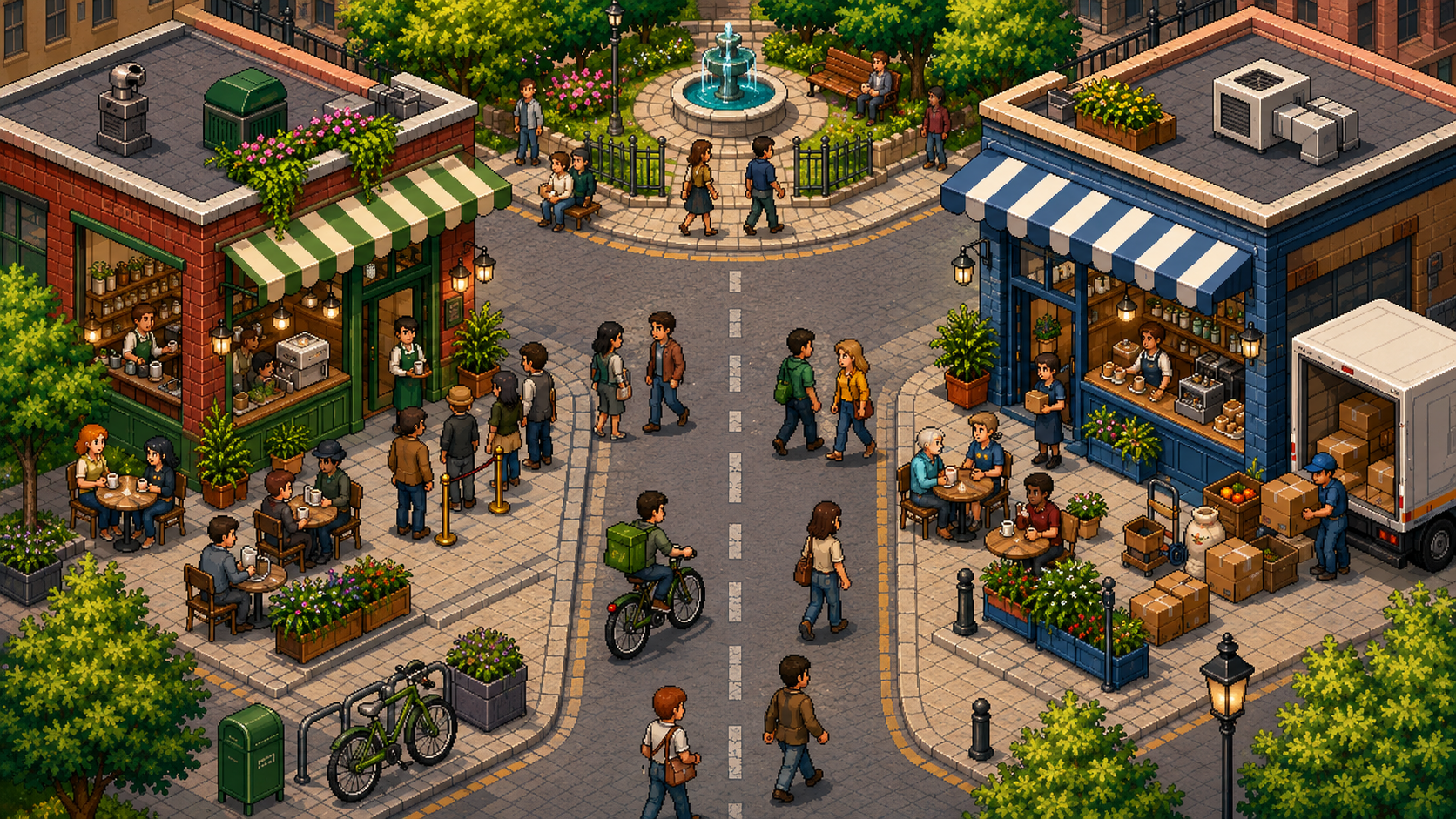Margin strategy game (beta) — rival coffee shops facing off
